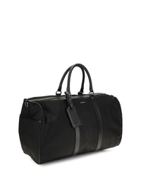 Kiton Men Leather-Trim Travel Duffle Bag