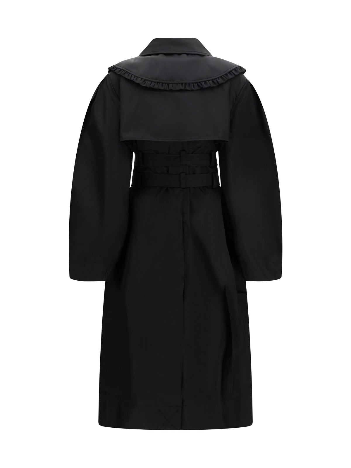 Ganni Women Belted Double-Breasted Coat
