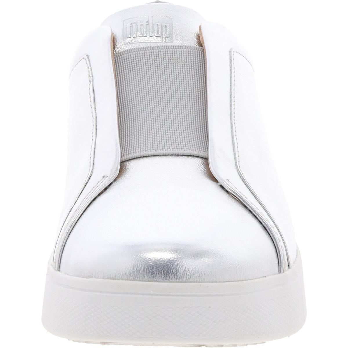 Rally Womens Metallic Leather Slip-On Sneakers