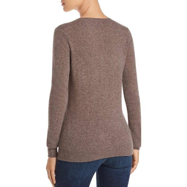 Private Label Womens Ribbed Trim V Neck Sweater