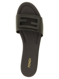 Fendi Women Brown 'Tube' Slides