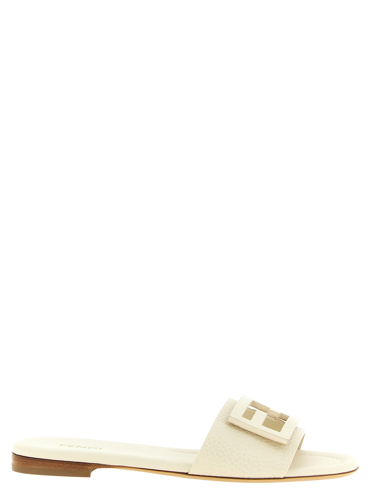 Fendi Women White 'Tube' Slides
