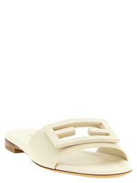 Fendi Women White 'Tube' Slides