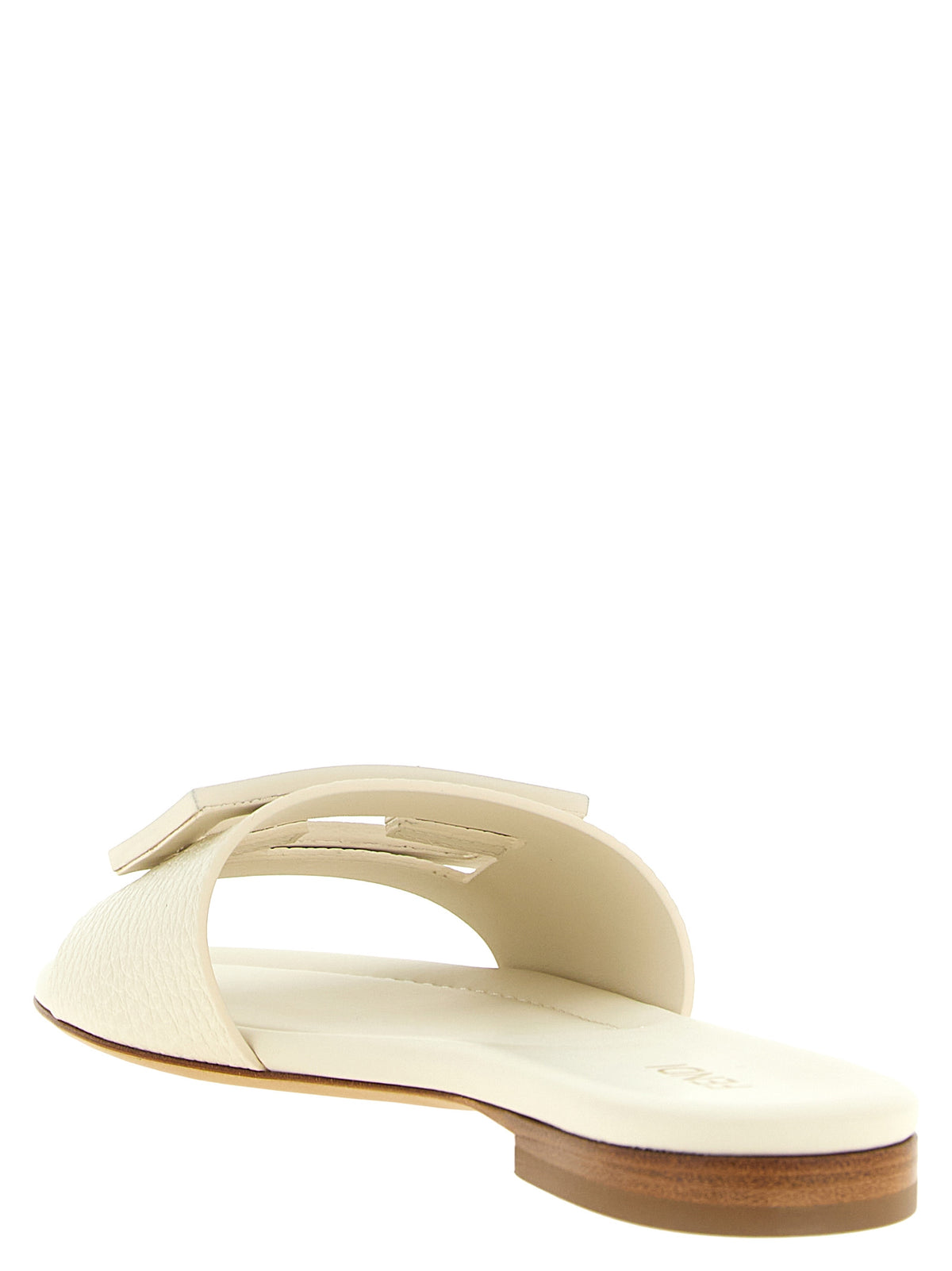 Fendi Women White 'Tube' Slides