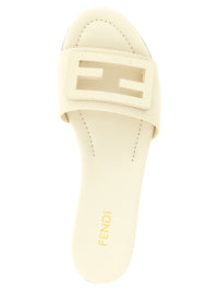 Fendi Women White 'Tube' Slides