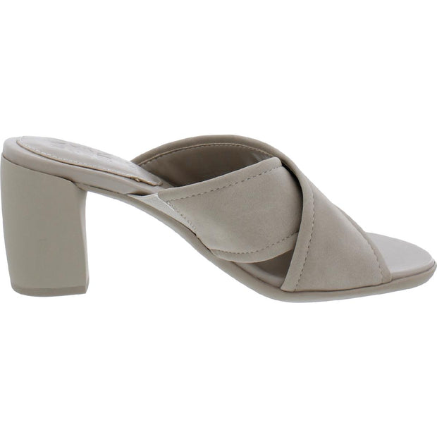 Genn-Rhythm Womens Criss-Cross Front Slip On Heels