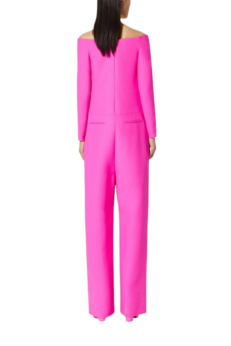 Valentino Garavani Valentino Wool And Silk Blend Jumpsuit Pink Pp 1B0Ve2421Cf_Uwt