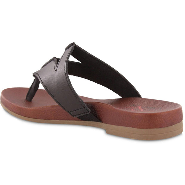 Patriciaa Womens Faux Leather Flats Thong Sandals