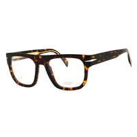 David Beckham Eyeglasses Square Full Rim, Havana Frame and Clear Demo Lenses Lens DB7052008600