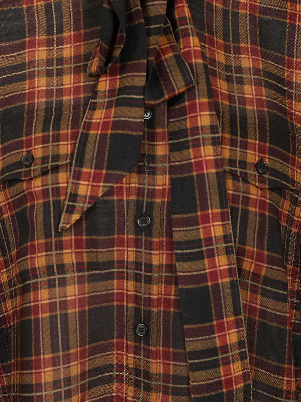 Saint Laurent Women Lavalliére Cassandre Shirt