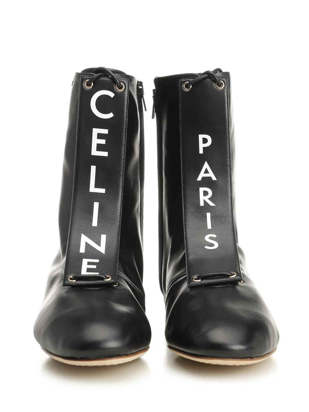 Celine Celine Women Lace-Up Leather Boot