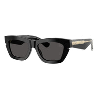 Burberry Burberry Sunglasses Square Full Rim, Shiny Black Frame and Dark Grey Lens BE4454300187