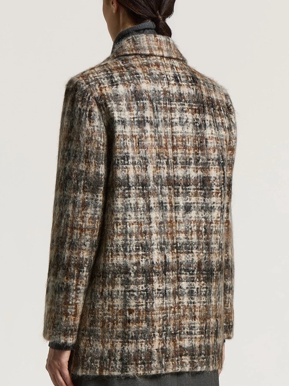 Peserico Women Double-Breasted Coat In Mohair Wool Blend