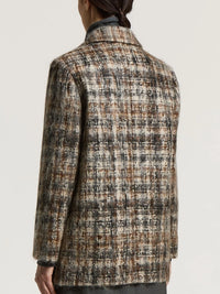 Peserico Women Double-Breasted Coat In Mohair Wool Blend