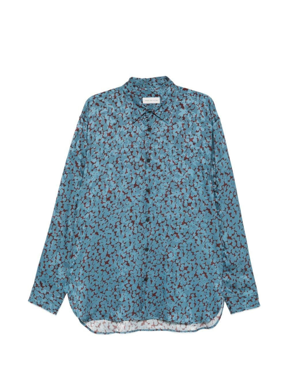 Dries Van Noten Men Shiny Satin Shirt
