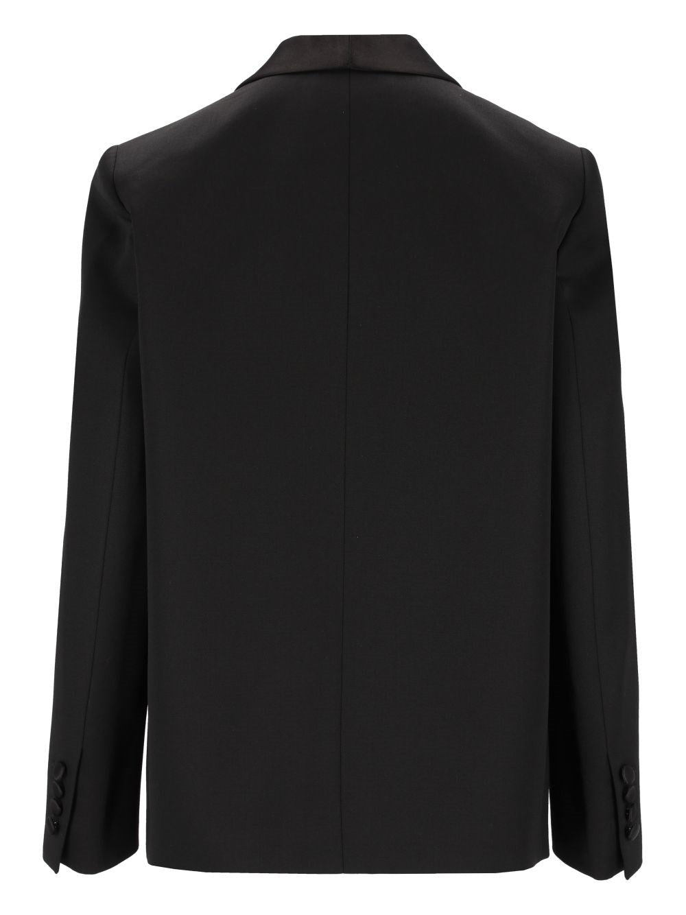 Fendi Women Blazer In Black Grain De Poudre