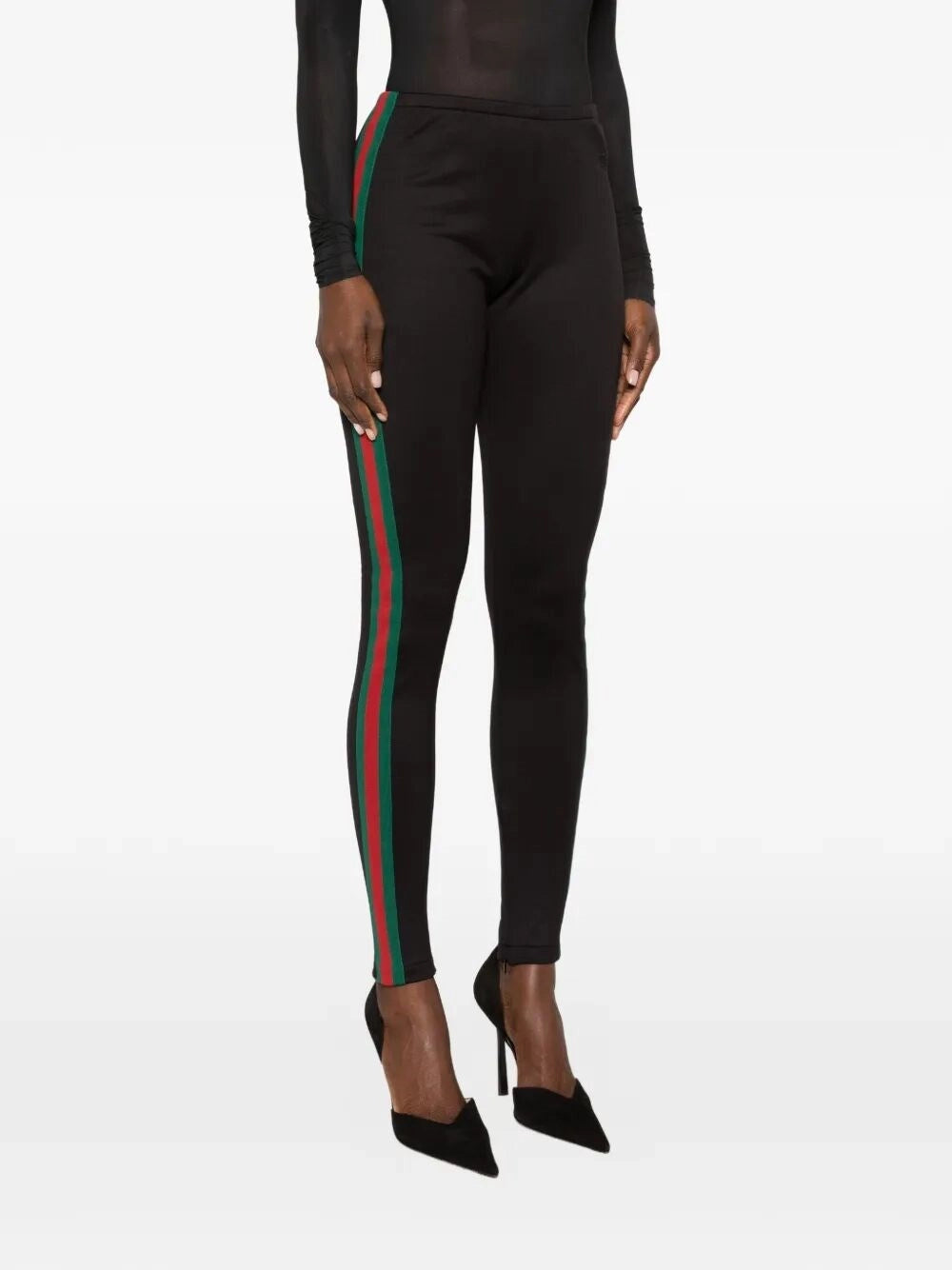 Gucci Gucci Women Technical Jersey Leggings With Web Insert