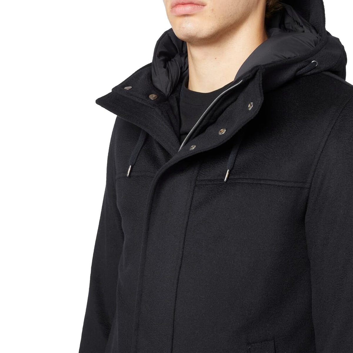 Herno Herno Wool Cashmere Hooded Coat Men