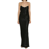 Saint Laurent Satin Long Dress Women