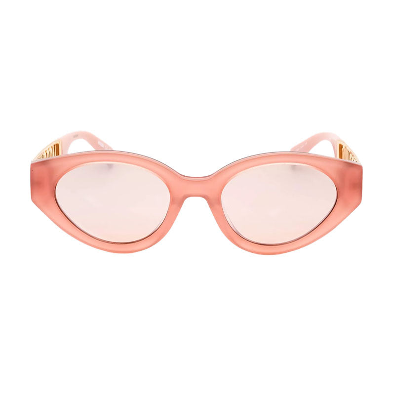 Moschino Sunglasses Cat Eye Full Rim, Pink Frame and Pink Silver Mirror Lens MOS160/S035J2S