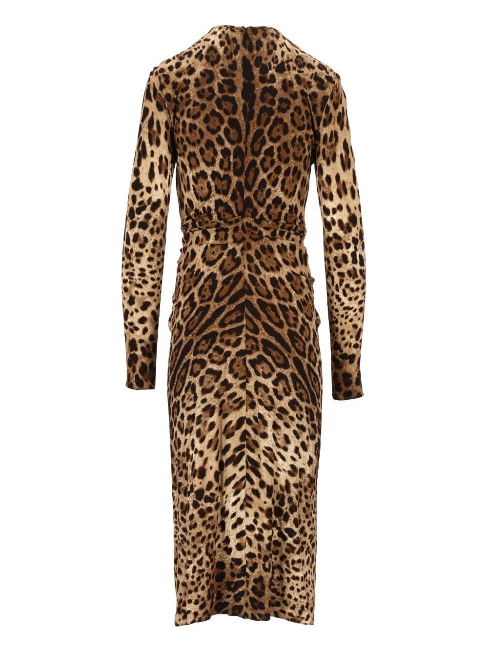 Dolce & Gabbana Women Viscose Jersey Dress With A Leopard Print