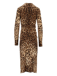 Dolce & Gabbana Women Viscose Jersey Dress With A Leopard Print