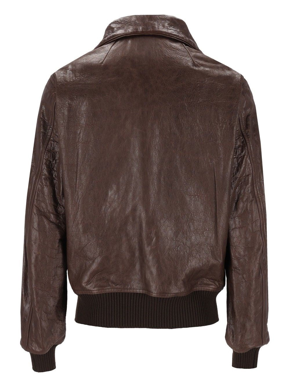 Rick Owens Men Dracuflight Leather Blouson Jacket