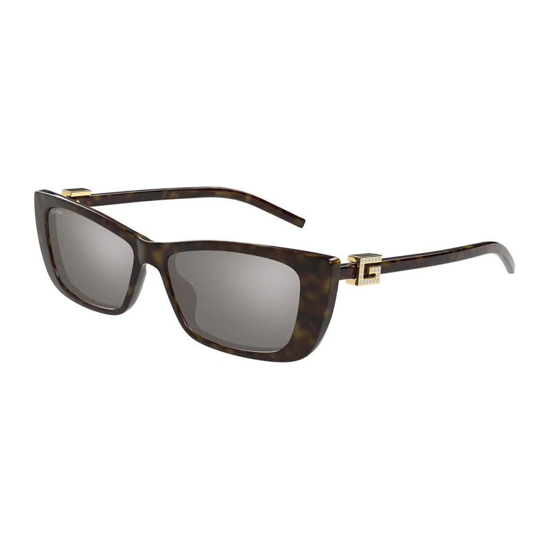 Gucci Sunglasses Rectangle Full Rim, Black Frame and Grey Lens GG1681S008