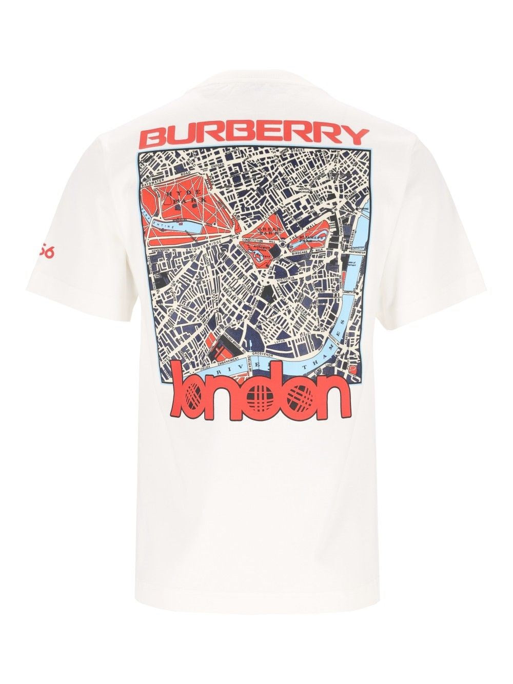 Burberry Men London Map Cotton T-Shirt