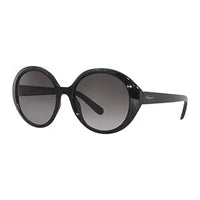 Salvatore Ferragamo Sunglasses Round Full Rim, Black Frame and Grey Gradient Lens SF1067S001
