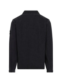 Stone Island Men `Black Grainy Wash` Shirt