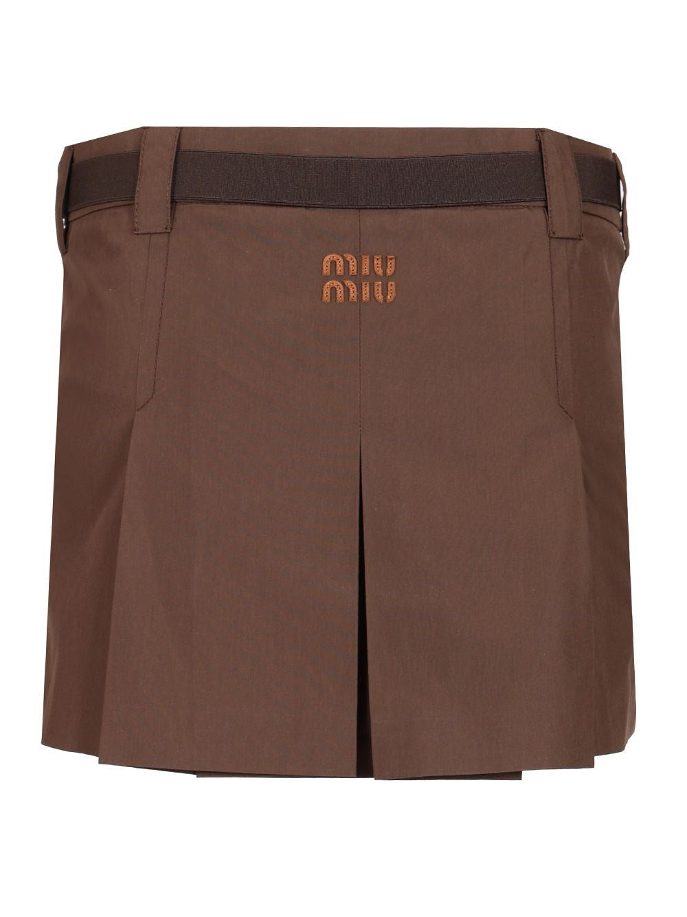 Miu Miu Women Gabardine Mini Skirt
