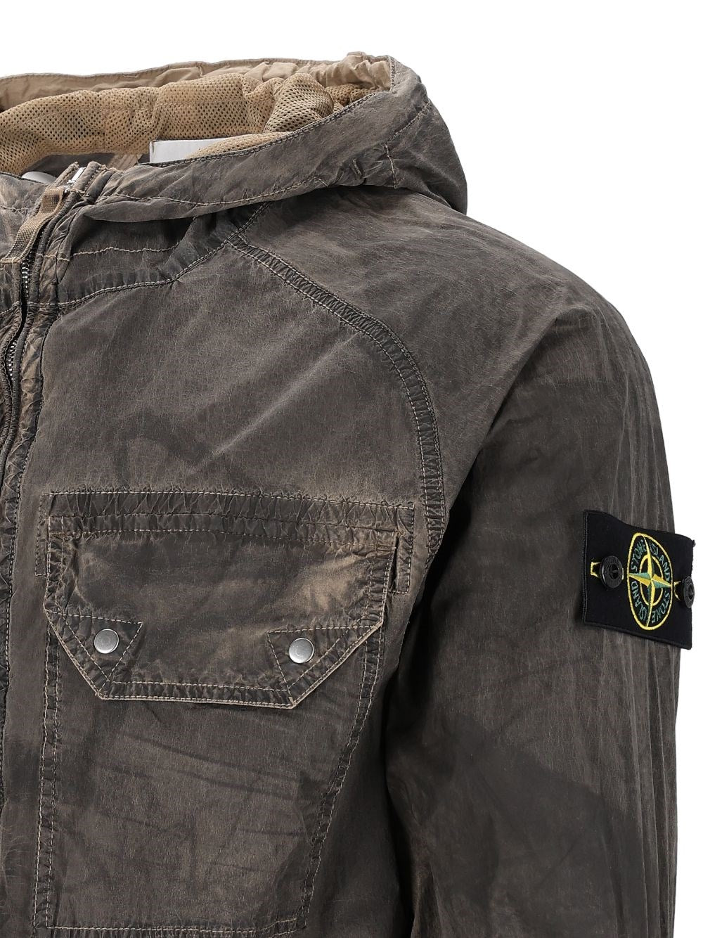 Stone Island Men Laser Forest Camo Hooded Jacket