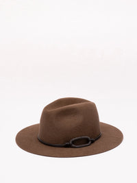 Brunello Cucinelli Women Felt Fedora With Monili Band