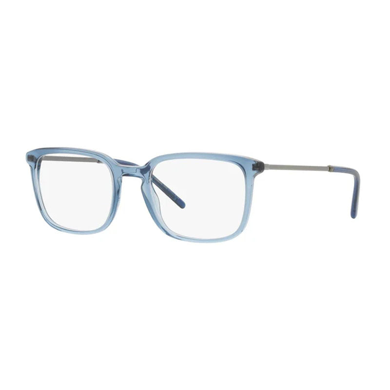 Dolce & Gabbana Eyeglasses Square Full Rim, Transparent Blue Frame and Clear Demo Lens Lens DG3349F3040
