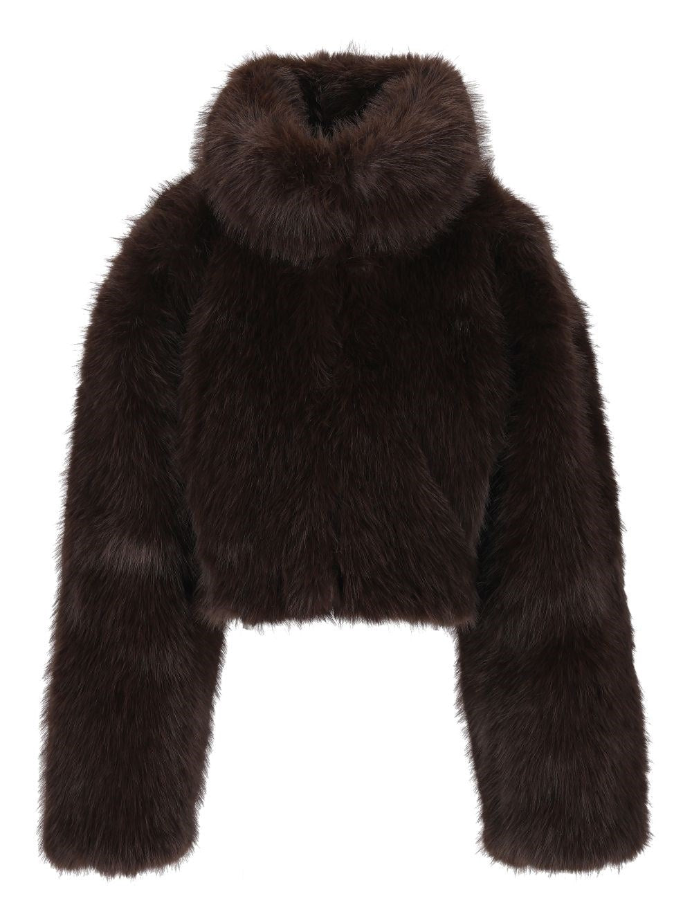 Rotate Women Faux Fur Cropped Jacket