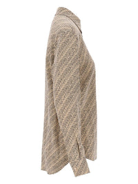 Balenciaga Women Monogram Shirt In Silk Crêpe