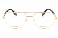 Marc Jacobs Eyeglasses Aviator Full Rim, Gold Frame and Clear Demo Lenses Lens MARC6760J5G00