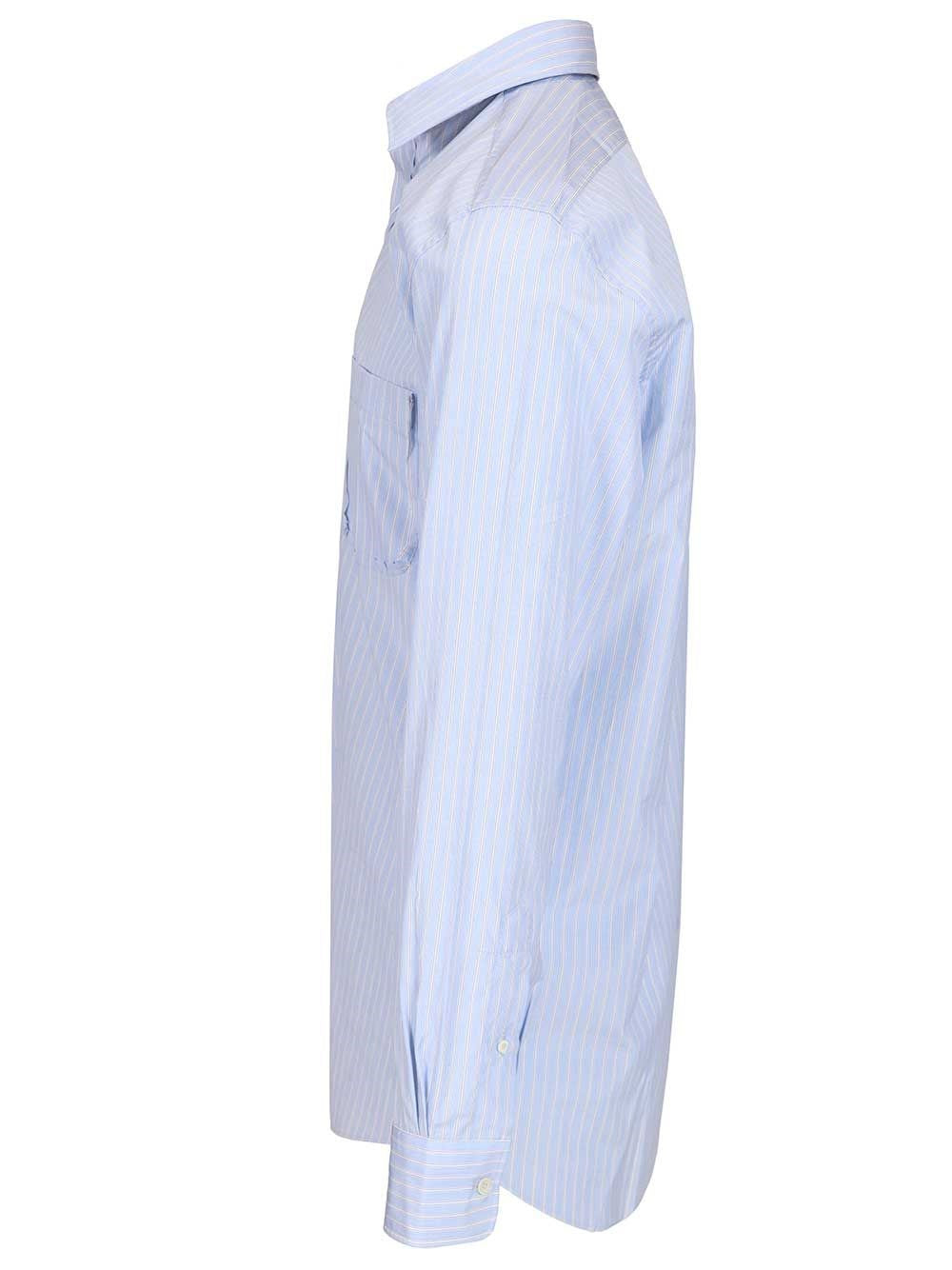Maison Margiela Men Tailored Striped Cotton Shirt