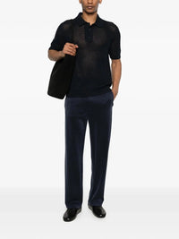 Prada Men Cotton Linen Polo Neck