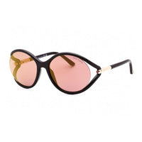 Tom Ford Sunglasses Geometric Semi Rim, Shiny Black Frame and Smoke Lens FT109001A