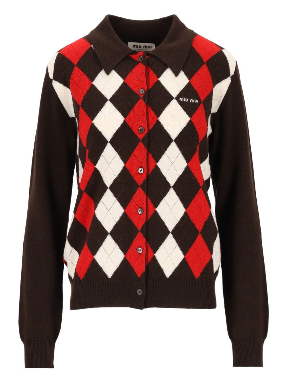 Miu Miu Women Argyle Cardigan