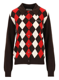 Miu Miu Women Argyle Cardigan