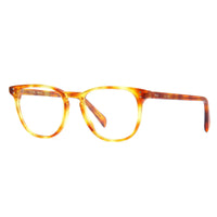 Celine Eyeglasses Round Full Rim, Blonde Havana Frame and Clear Demo Lenses Lens CL50046I053