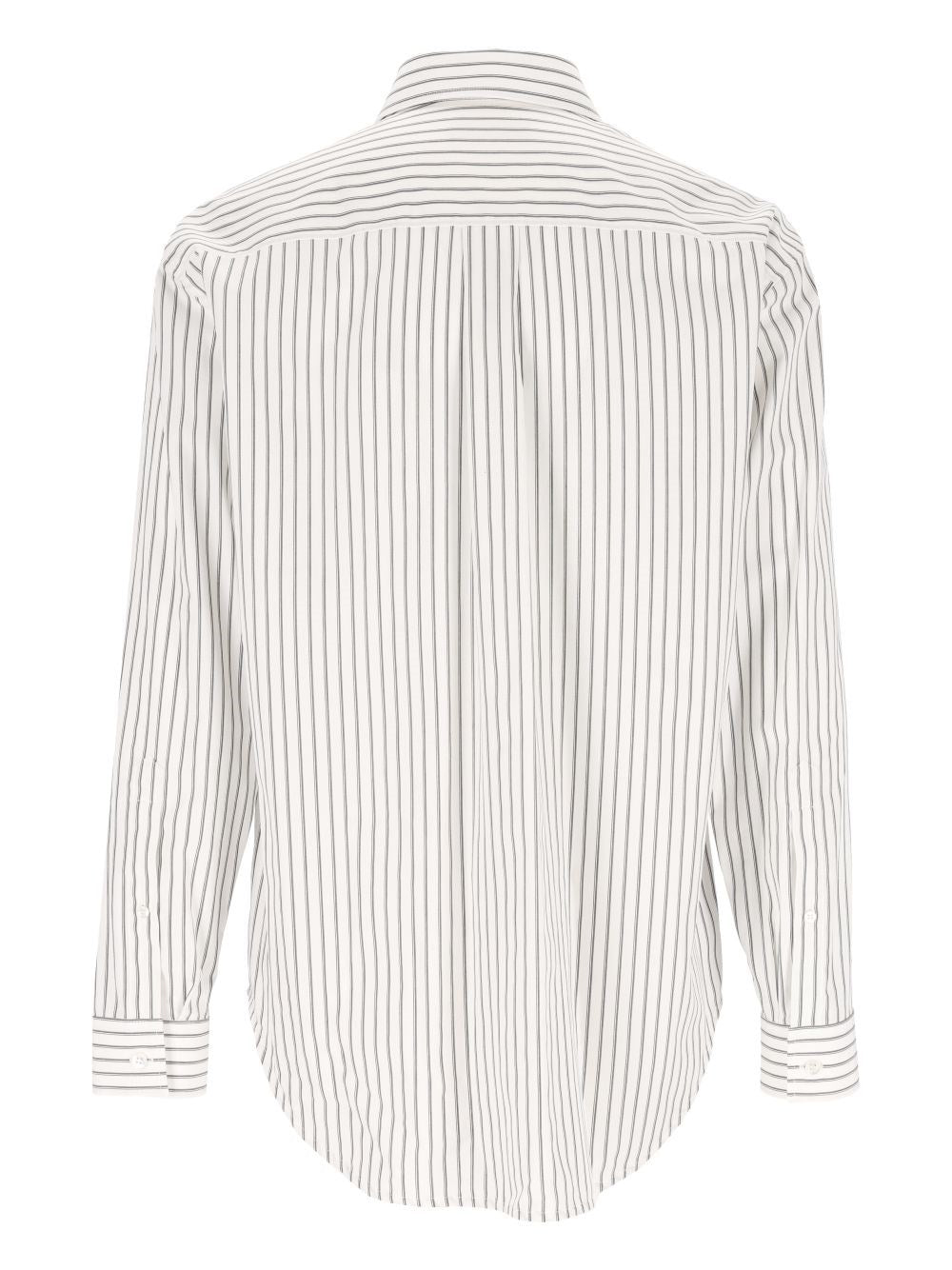 Balenciaga Men Regular Fit Shirt Soft Stripe Popeline