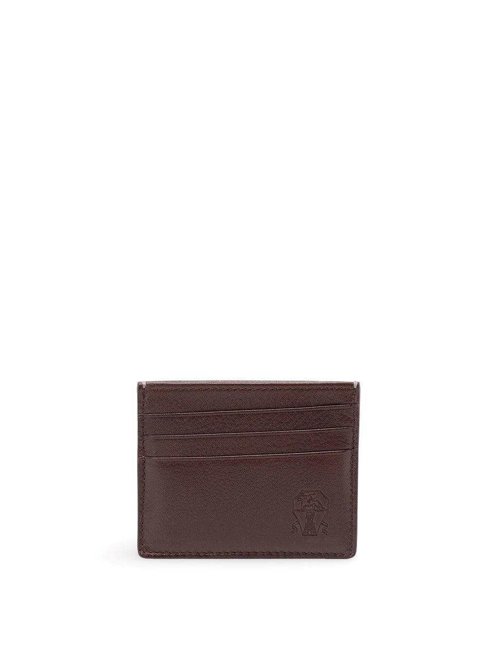 Brunello Cucinelli Men Brushed Leather Card Holder