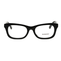Burberry Eyeglasses Rectangle Full Rim, Black Frame and Clear Demo Lenses Lens BE2422F3001