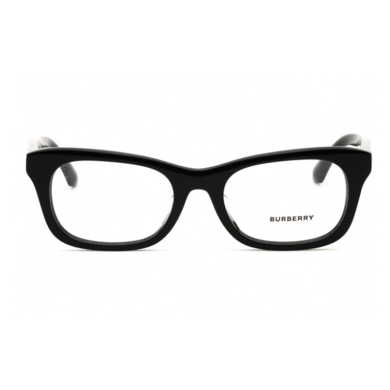Burberry Eyeglasses Rectangle Full Rim, Black Frame and Clear Demo Lenses Lens BE2422F3001