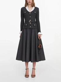Self-Portrait Women Knit Midi Dress