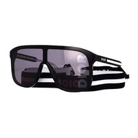 Dior Dior Sunglasses Shield Full Rim, Shiny Black Frame and Smoke Mirror Lens DIORFASTM1I10A8
